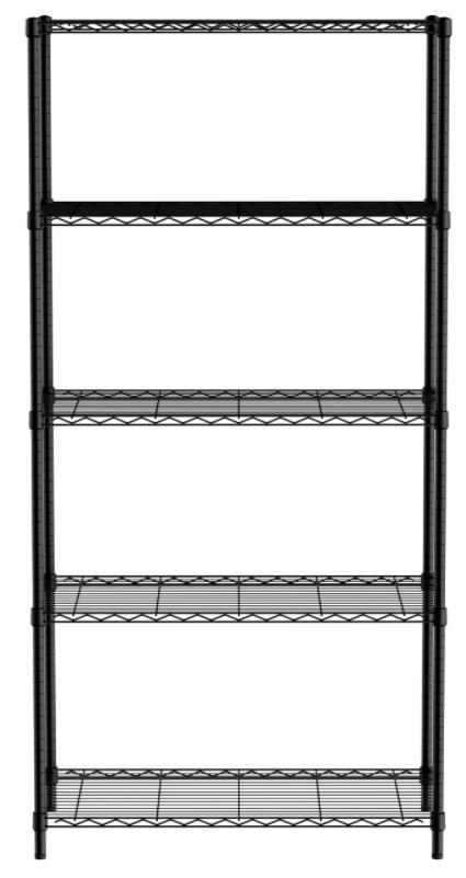 Hendi Opbergrek | 5 schappen | Zwart | 45x91x183 cm, Zakelijke goederen, Horeca | Meubilair en Inrichting, Verzenden