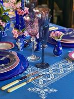 Linnen tafelkleed, 16 servetten, met spectaculaire, Antiek en Kunst