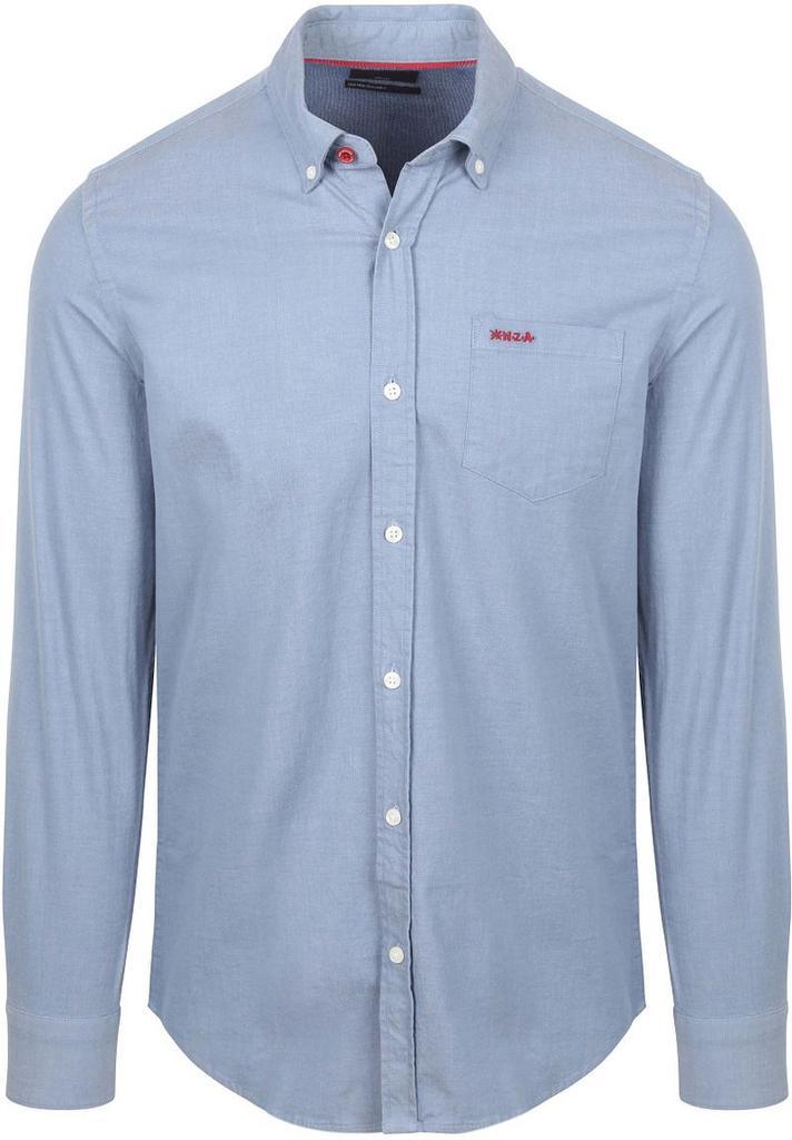 NZA Shirt James Twill Melange Blauw maat L Heren, Kleding | Heren, Overhemden, Blauw, Nieuw, Verzenden