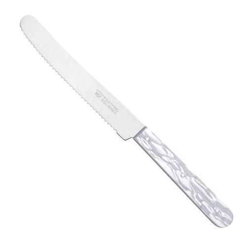 RÖR Solingen Tafelmes 11 cm Parelmoerkleurig en RVS - Lux.., Huis en Inrichting, Keuken | Bestek, Nieuw, Ophalen of Verzenden