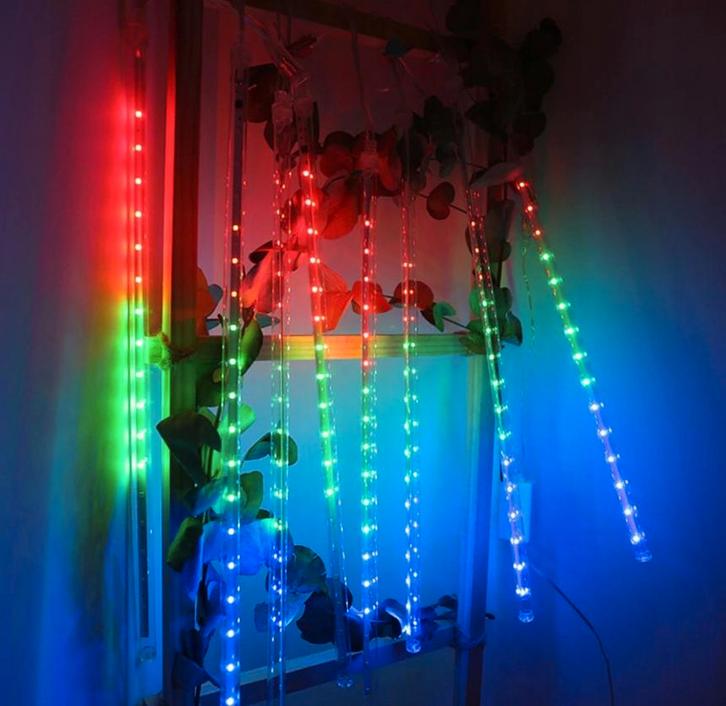 LED Meteoriet regenlichten kerst - 288 LED ijspegels - 8, Diversen, Kerst, Ophalen of Verzenden