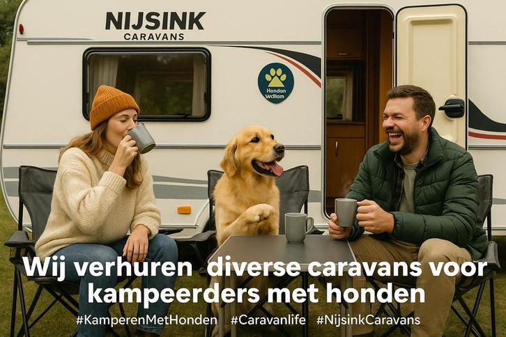 Caravan huren Elspeet – honden wélkom, v.a. €350 / week, Caravans en Kamperen, Verhuur