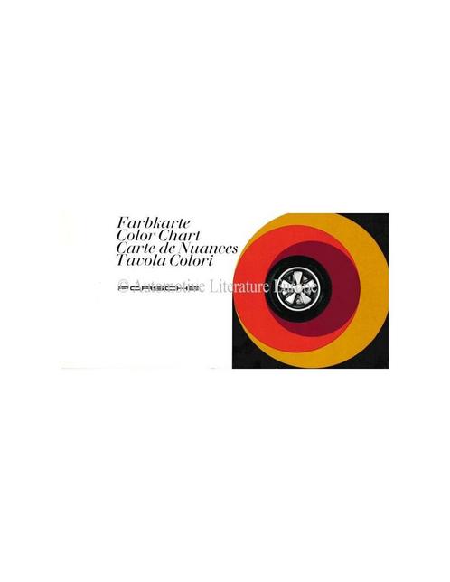 1968 PORSCHE 911 & 912 KLEURENKAART BROCHURE, Boeken, Auto's | Folders en Tijdschriften, Porsche