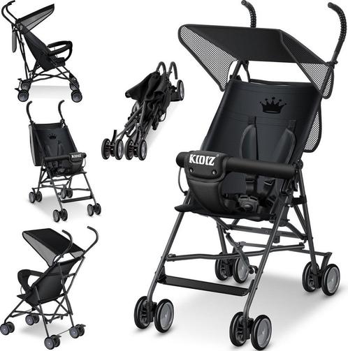 KIDIZ® Kinderwagen - Wandelwagen - Kinderbuggy - Zwart, Kinderen en Baby's, Autostoeltjes, Nieuw, Verzenden