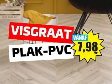 UITVERKOOP | Visgraat plak-PVC voor woonkamer v.a. €7,98 beschikbaar voor biedingen