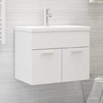 vidaXL Wastafelkast 60x38,5x46 cm bewerkt hout wit, Huis en Inrichting, Badkamer | Badkamermeubels, Verzenden, Nieuw, Minder dan 100 cm
