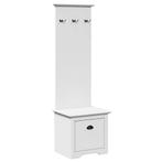 Garderobekast wit met haken 50x40x157 cm | retourdeal | 5..., Nieuw, 150 tot 200 cm, 25 tot 50 cm, 50 tot 100 cm