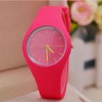 Jelly Horloge Unisex - Kwarts Uurwerk Silicoon Bandje Roze, Verzenden, Nieuw, Geneva