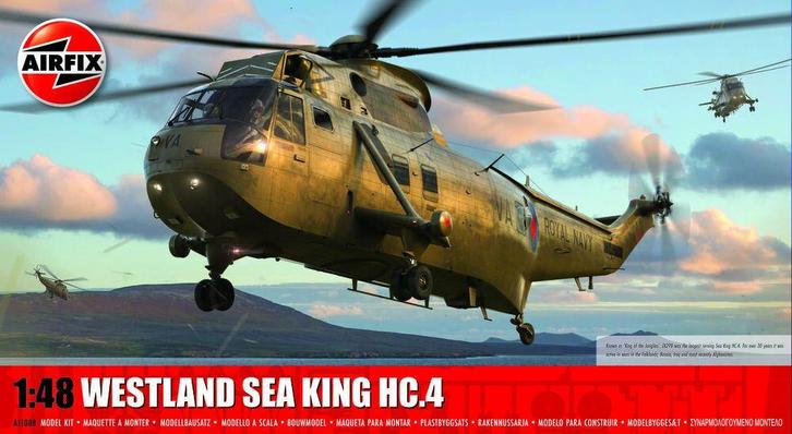 Airfix A11008 Westland Sea King HC.4 Schaal 1:48, Hobby en Vrije tijd, Modelbouw | Vliegtuigen en Helikopters, Nieuw, Overige merken
