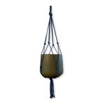 Minimalistische Plantenhanger - Petrol Blauw - Katoen -, Ophalen of Verzenden, Nieuw