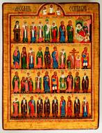 Icoon - Russisch-Orthodoxe icoon Menaion van mei, hout,, Antiek en Kunst