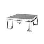 Coffee Table Alvin 100x100x45cm with Black Glass, Huis en Inrichting, Nieuw, Ophalen of Verzenden