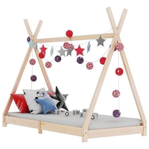 vidaXL Kinderbedframe massief grenenhout 80x160 cm, Kinderen en Baby's, Kinderkamer | Bedden, Nieuw, Verzenden