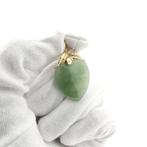 Gouden hanger met Jade (kettinghanger, geelgoud, 585), Ophalen of Verzenden, Gebruikt, Goud, Overige merken
