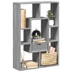 vidaXL Boekenkast 63x20x90 cm bewerkt hout grijs sonoma, Verzenden, Nieuw, Overige houtsoorten