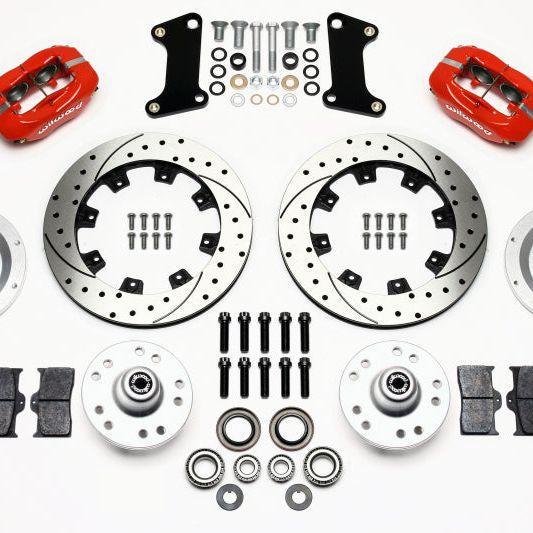Wilwood Forged Dynalite Front Kit 12.19in Drilled Red 67-69, Auto-onderdelen, Remmen en Aandrijving, Ophalen of Verzenden
