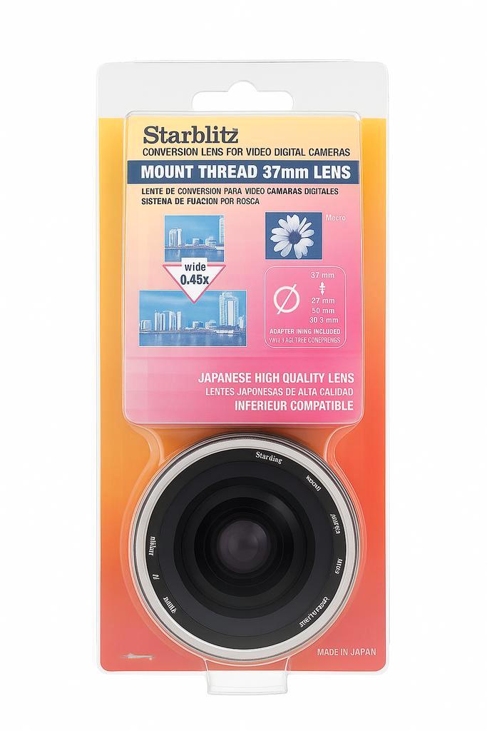 Kenlock StarBlitz Conversion Lens 37mm (0.45× Groothoek) (N, Audio, Tv en Foto, Fotografie | Lenzen en Objectieven, Nieuw, Verzenden