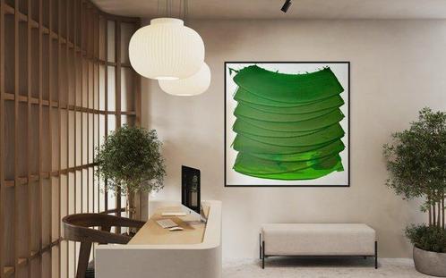 Eren - GREEN Waves - XXL, Antiek en Kunst, Kunst | Schilderijen | Modern