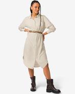 HEMA Dames overhemdjurk Lizzy met linnen zand, Kleding | Dames, Verzenden, Nieuw