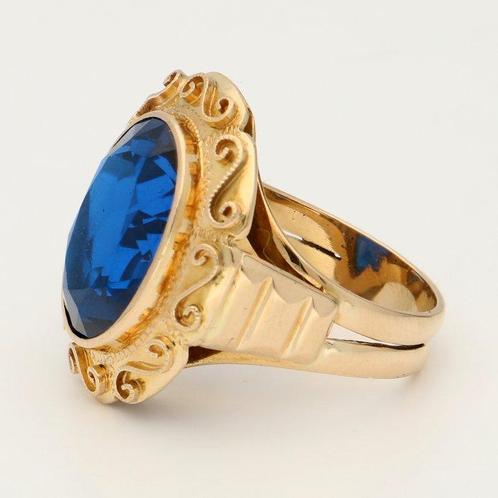 Ring - 18 karaat Geel goud Spinel, Sieraden, Tassen en Uiterlijk, Ringen