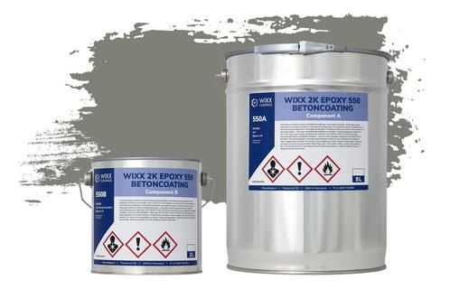 Wixx 2K Epoxy 550 Betonverf RAL 7039 | Kwartsgrijs 10L, Doe-het-zelf en Verbouw, Verf, Beits en Lak, Nieuw, Verzenden