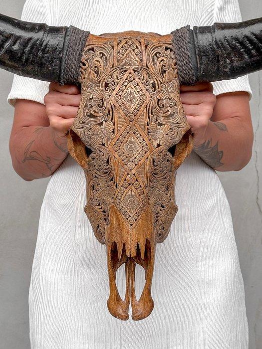 Geen minimumprijs - Authentieke grote bruine handgesneden, Antiek en Kunst, Curiosa en Brocante