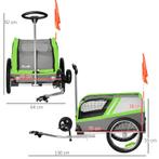 TRUUSK 2-in-1 Hondenaanhanger Trolley Voor Huisdier Fietskar, Verzenden, Nieuw