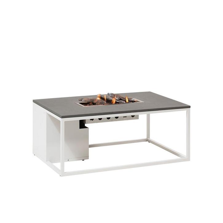 Cosi Fires Cosiloft lounge vuurtafel 120 cm wit - grey top, Tuin en Terras, Terrasverwarmers, Verzenden