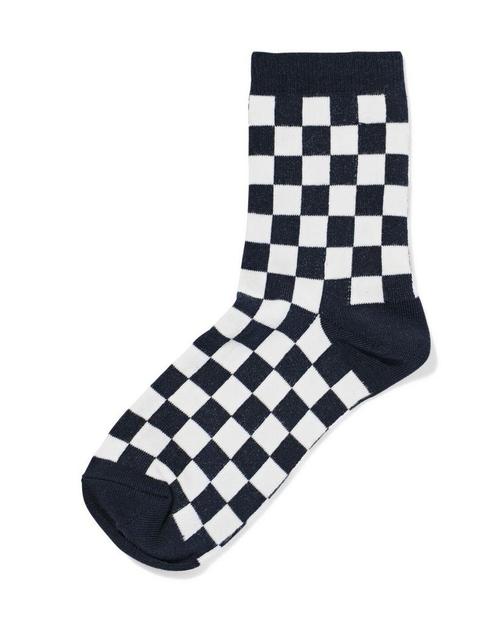 HEMA Damessokken ruiten blauw 2+1 gratis, Kleding | Dames, Overige Dameskleding, Nieuw, Verzenden