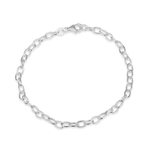 Zilveren Schakelarmband met cartiersluiting en iets grote..., Sieraden, Tassen en Uiterlijk, Armbanden, Nieuw, Verzenden