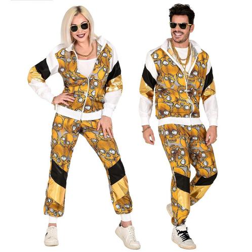 Gouden Trainingspak Fout Doodshoofd, Kleding | Heren, Carnavalskleding en Feestkleding, Nieuw, Verzenden