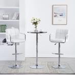 vidaXL Barstoelen 2 st kunstleer wit, Huis en Inrichting, Verzenden, Nieuw