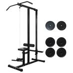 vidaXL Krachttoren met gewichtsschijven 40 kg, Sport en Fitness, Fitnessmaterialen, Verzenden, Nieuw