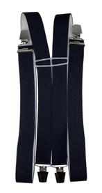 Donkerblauwe Bretels met 4 extra sterke clips, Kleding | Heren, Riemen en Ceinturen, Verzenden, Nieuw