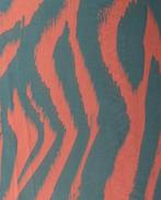 Viscose Zebra Petrol/Zalm, Nieuw, Roze