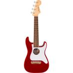 Fender Fullerton Strat Uke WN White Pickguard Candy Apple Re, Verzenden, Nieuw