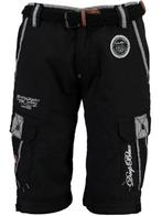 Geographical Norway Heren Bermuda Met Riem Paillette Zwart, Verzenden, Nieuw, Zwart