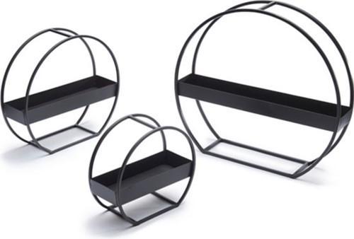 Metalen frame Rond met plateau voor steekschuim 25x11x23 cm, Huis en Inrichting, Woonaccessoires | Kunstplanten en Kunstbloemen