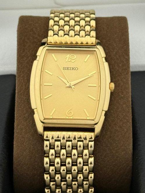 Seiko - Zonder Minimumprijs - “NOS” 18K GP Vintage Tonneau, Sieraden, Tassen en Uiterlijk, Horloges | Antiek