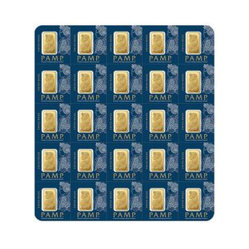 25x 1 gram goudbaar Pamp Suisse beschikbaar voor biedingen