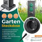 KESSER® Tuincontactdoos - 4 stopcontacten - IP44 - Antraciet, Verzenden, Nieuw