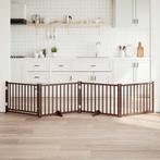 vidaXL Hondenhek inklapbaar 4panelen 320cm massief vurenhout, Dieren en Toebehoren, Verzenden, Nieuw