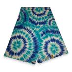 Afrikaanse print stof - Turquoise Tie Dye - 100% katoen - 1, Hobby en Vrije tijd, Stoffen en Lappen, Ophalen of Verzenden, Nieuw