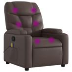 Massage Fauteuil vidaXL - Bruin Kunstleer - Retourdeal! T..., Ophalen of Verzenden, Nieuw