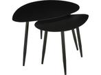 Mica Decorations Bijzettafel - Set van 2 - L80 x B60 x H47, Huis en Inrichting, Tafels | Bijzettafels, Verzenden, Nieuw