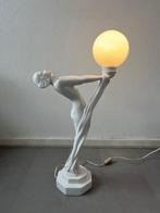 Lamp - Keramische lamp vrouw - Keramiek - Art Deco lamp