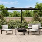 vidaXL Parasol dubbel dak 316x240 cm zwart, Verzenden, Nieuw, 3 tot 4 meter