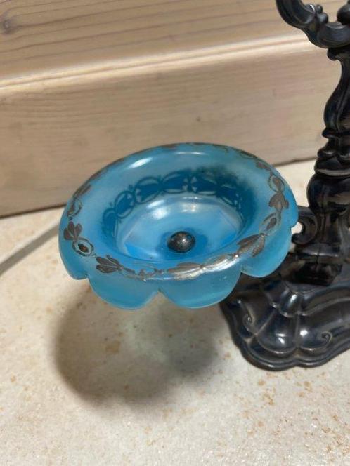 Peper- en zoutstel - Opaline glas - Zout peper stander, Antiek en Kunst, Antiek | Meubels | Tafels