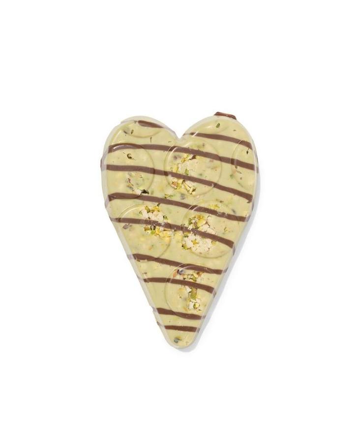 HEMA Chocolade hart wit pistache hart 125g 2+1 gratis, Diversen, Sinterklaas, Nieuw, Verzenden