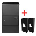 Pakketbrievenbus met onderstel - statief | XXXL | Zwart, Tuin en Terras, Brievenbussen, Verzenden, Nieuw